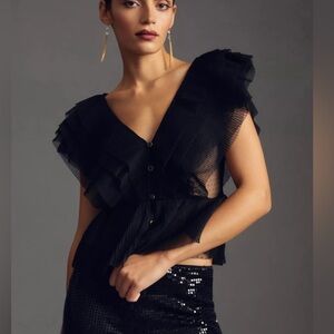 Ruffled Button-Front Blouse Forever That Girl